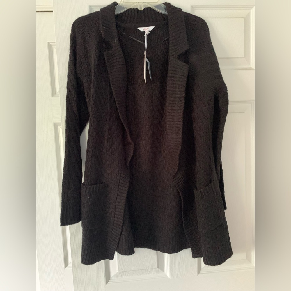 NWT Candie’sWomen's Black Sweater Cardigan